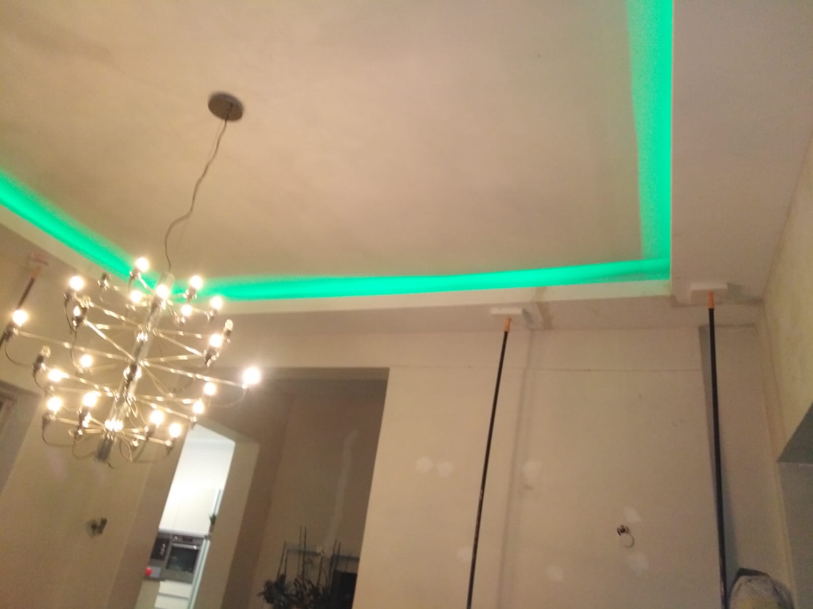 Feature ceiling with lighting